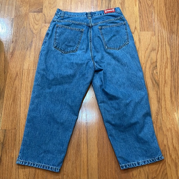 Halston Jeanswear Size 8 Blue Vintage Cropped Distressed 5 Pockets Medium Wash - Picture 12 of 13